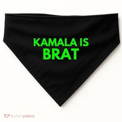 Kamala Is Brat V Neck USA-Made Doggie Bandana