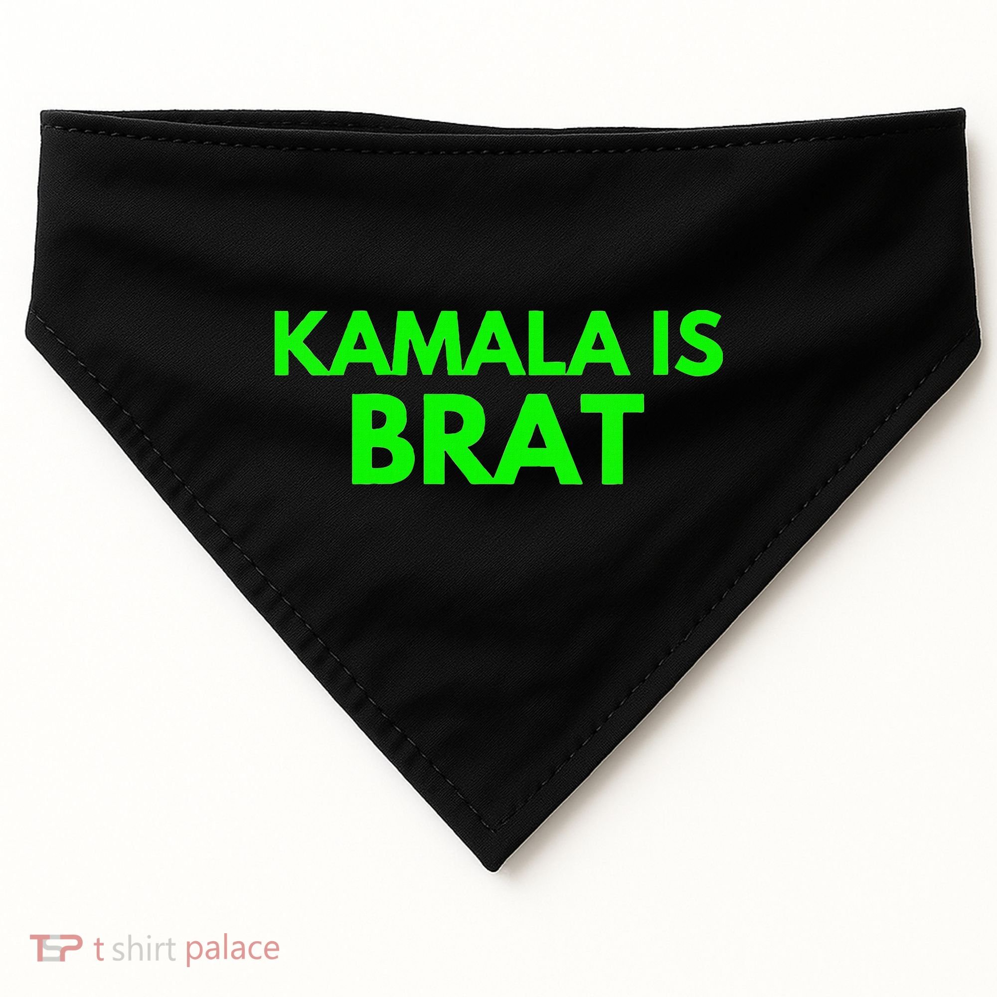 Kamala Is Brat V Neck USA-Made Doggie Bandana