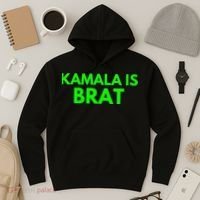 Kamala Is Brat V Neck Hoodie thumb 3