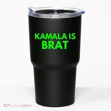 Kamala Is Brat V Neck Tumbler