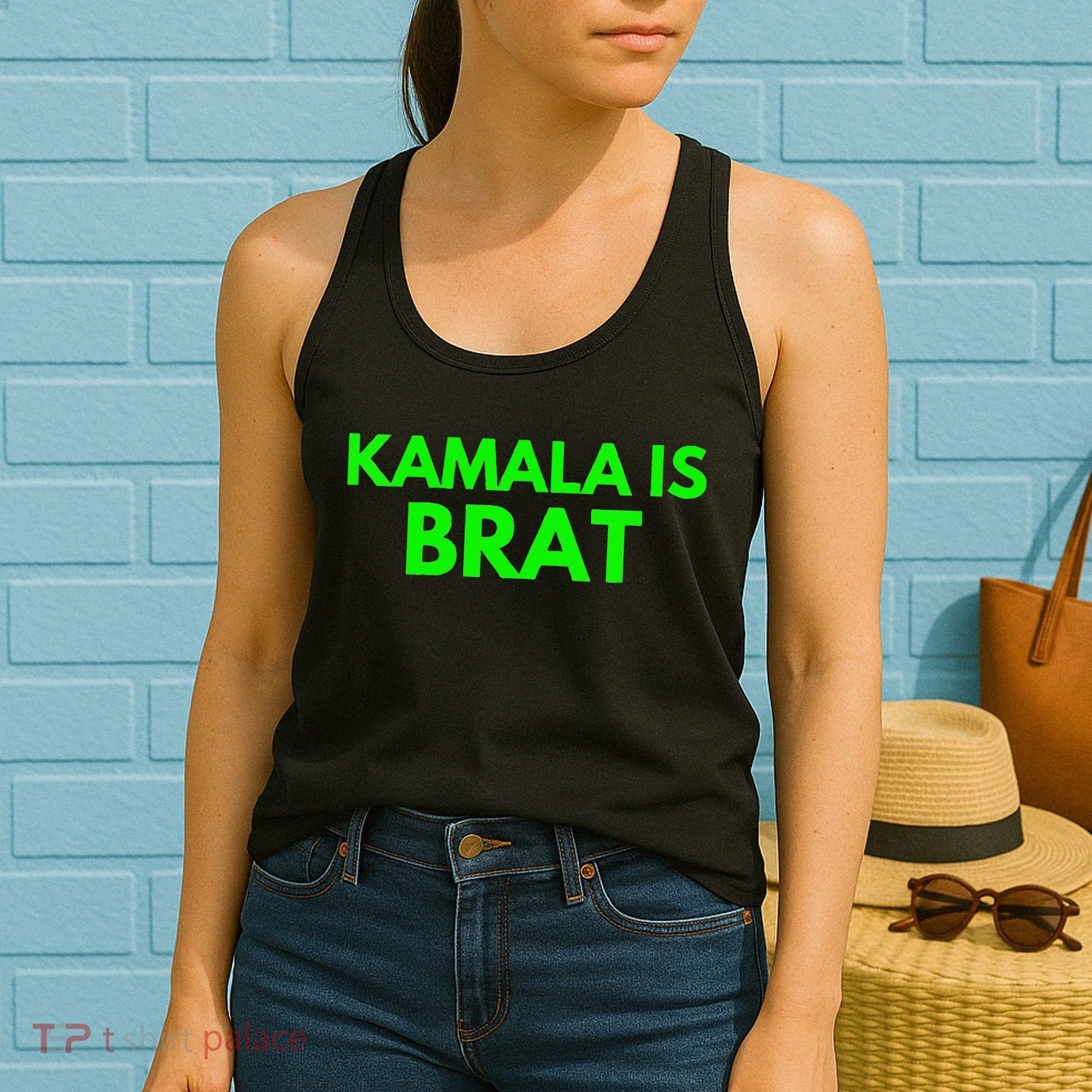 Kamala Is Brat V Neck Women's Tank Top