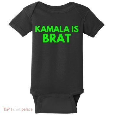 Kamala Is Brat V Neck Baby Bodysuit