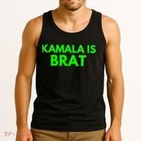 Kamala Is Brat V Neck Tank Top thumb 3
