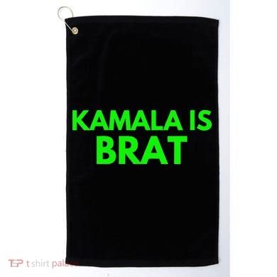 Kamala Is Brat V Neck Golf Towel