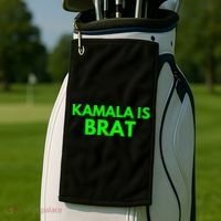 Kamala Is Brat V Neck Golf Towel thumb 2