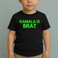 Kamala Is Brat V Neck Toddler T-Shirt thumb 2