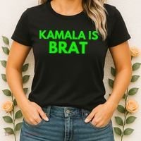 Kamala Is Brat V Neck Women's T-Shirt thumb 2
