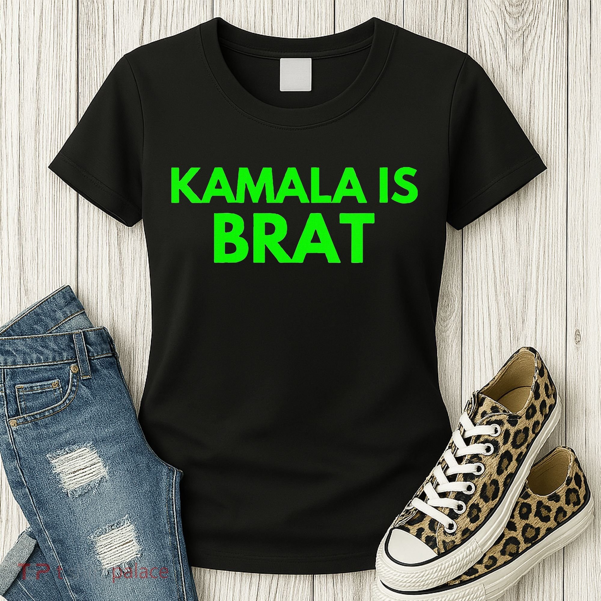 Kamala Is Brat V Neck Women's T-Shirt