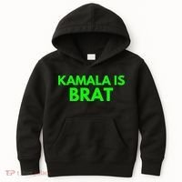 Kamala Is Brat V Neck Kids Hoodie thumb 0