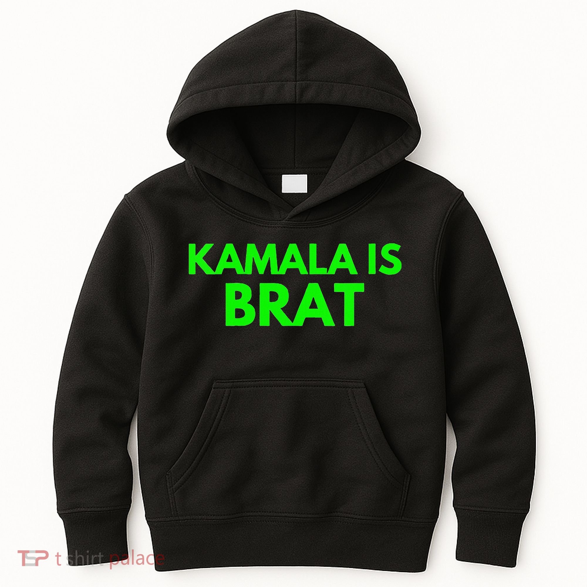 Kamala Is Brat V Neck Kids Hoodie