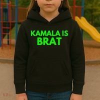 Kamala Is Brat V Neck Kids Hoodie thumb 3