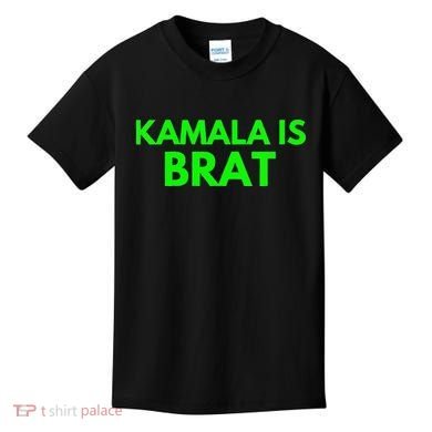 Kamala Is Brat V Neck Kids T-Shirt