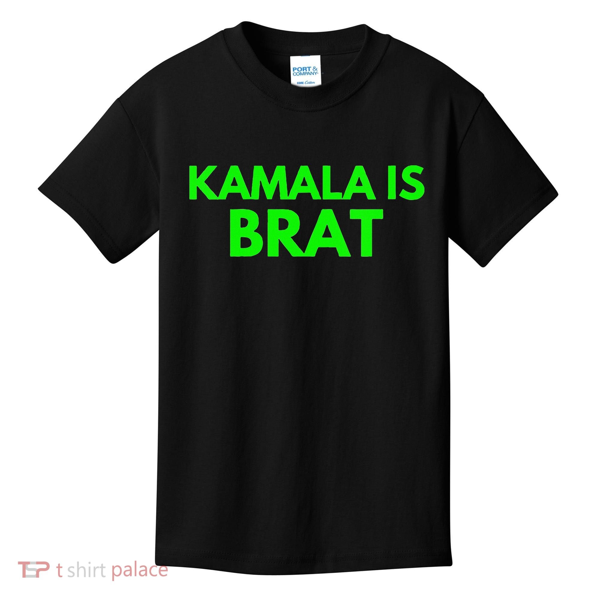 Kamala Is Brat V Neck Kids T-Shirt