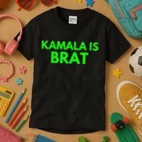Kamala Is Brat V Neck Kids T-Shirt thumb 3