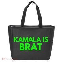 Kamala Is Brat V Neck Tote Bag thumb 0