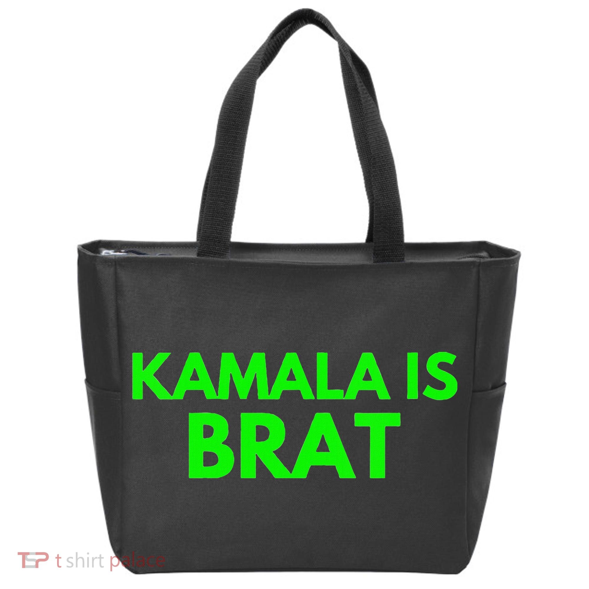 Kamala Is Brat V Neck Tote Bag