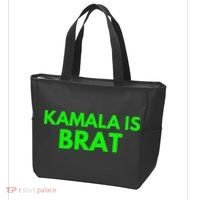 Kamala Is Brat V Neck Tote Bag thumb 3