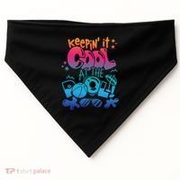 Keepin It Cool In The Pool Summer Vibes Matching Family Gift USA-Made Doggie Bandana thumb 0