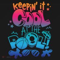 Keepin It Cool In The Pool Summer Vibes Matching Family Gift USA-Made Doggie Bandana thumb 2