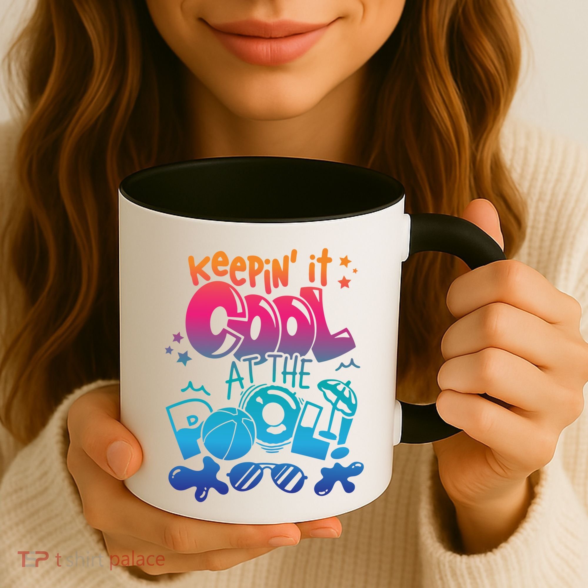 Keepin It Cool In The Pool Summer Vibes Matching Family Gift Coffee Mug