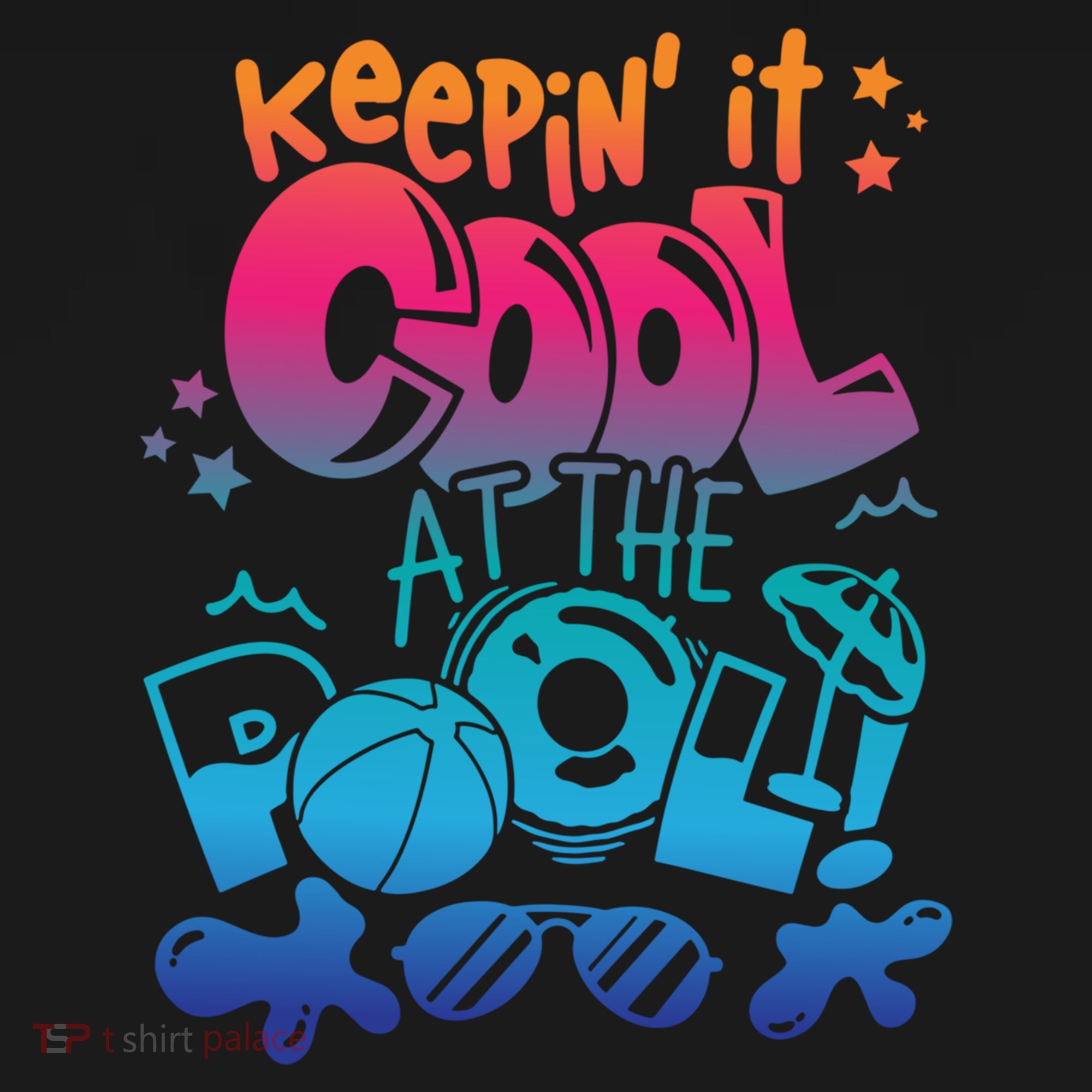 Keepin It Cool In The Pool Summer Vibes Matching Family Gift Women's Hoodie