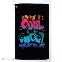 Keepin It Cool In The Pool Summer Vibes Matching Family Gift Golf Towel thumb 0