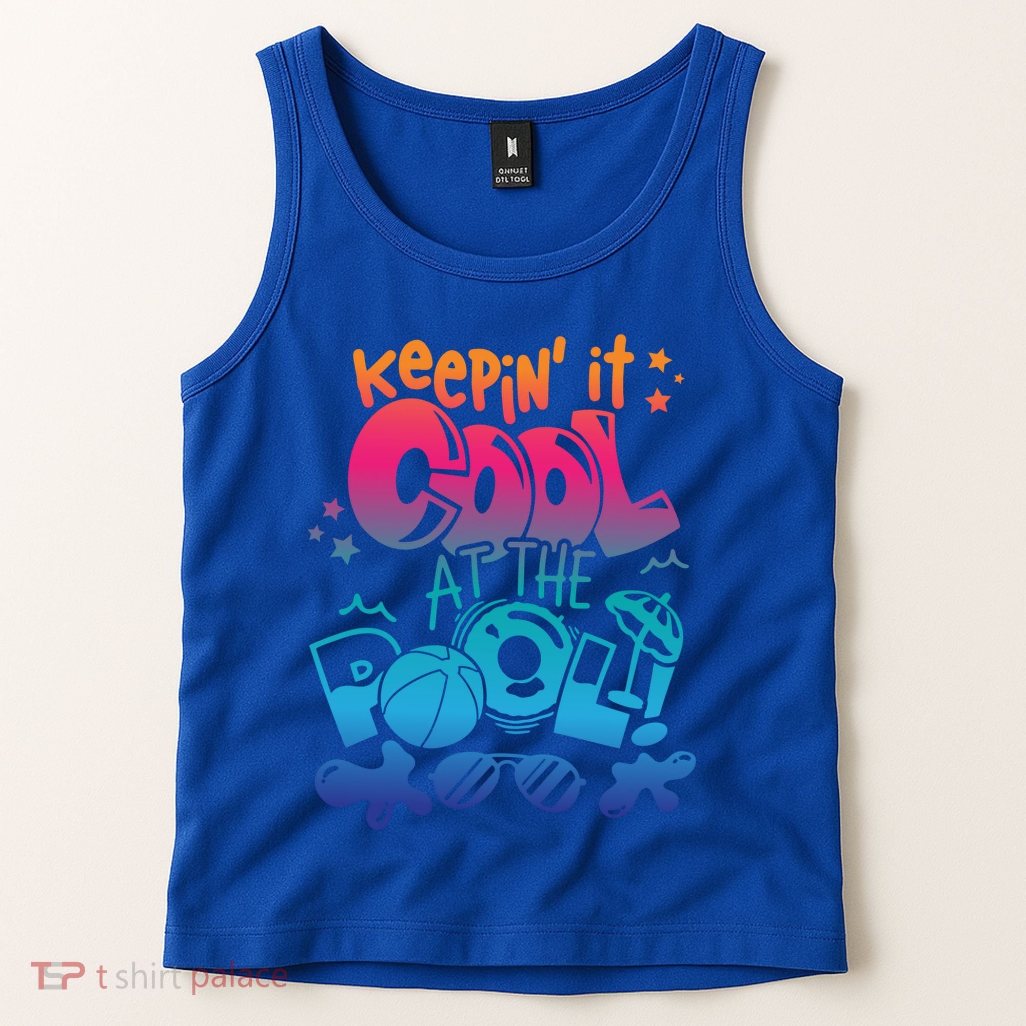 Keepin It Cool In The Pool Summer Vibes Matching Family Gift Tank Top