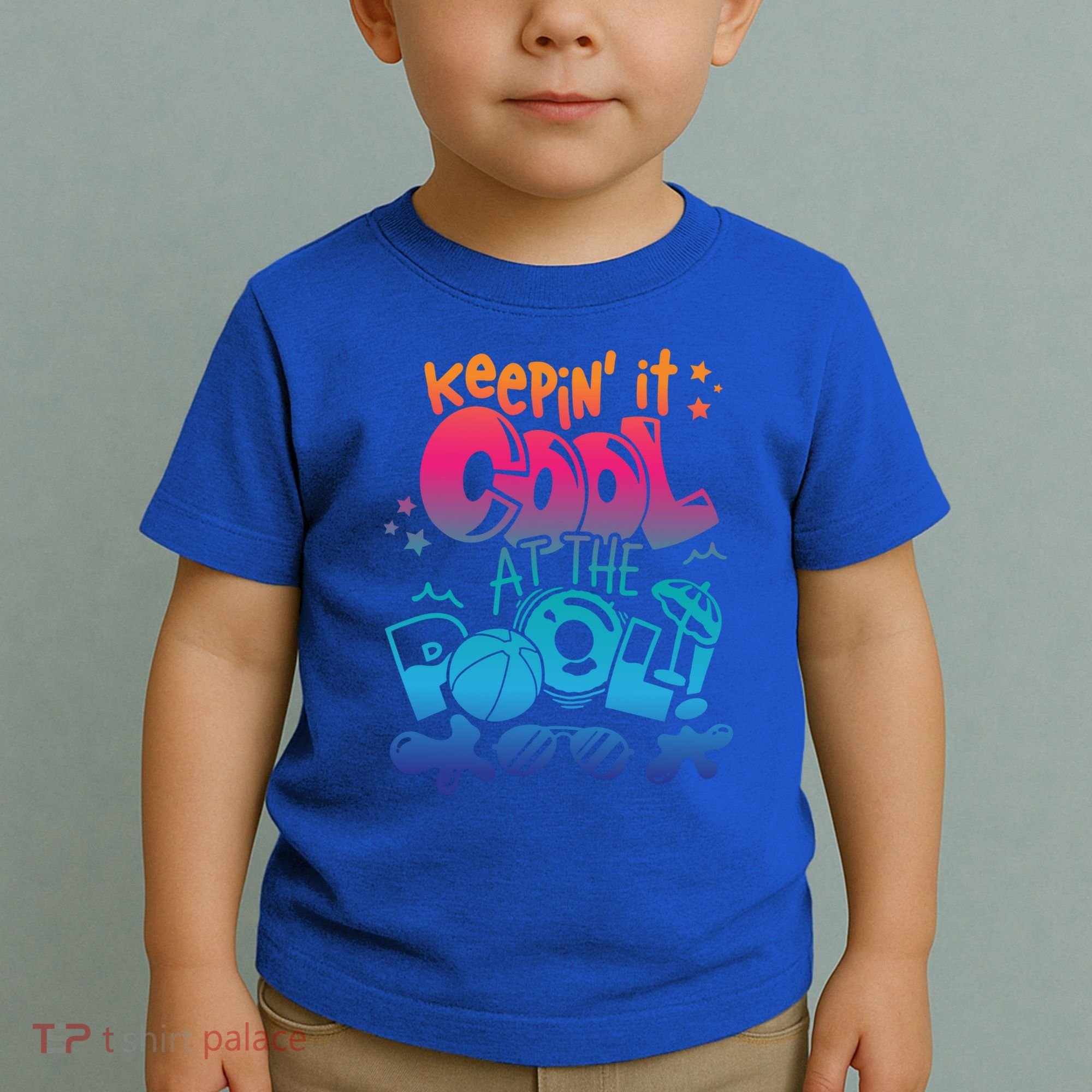 Keepin It Cool In The Pool Summer Vibes Matching Family Gift Toddler T-Shirt