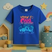 Keepin It Cool In The Pool Summer Vibes Matching Family Gift Toddler T-Shirt thumb 3