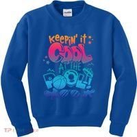 Keepin It Cool In The Pool Summer Vibes Matching Family Gift Kids Sweatshirt thumb 0