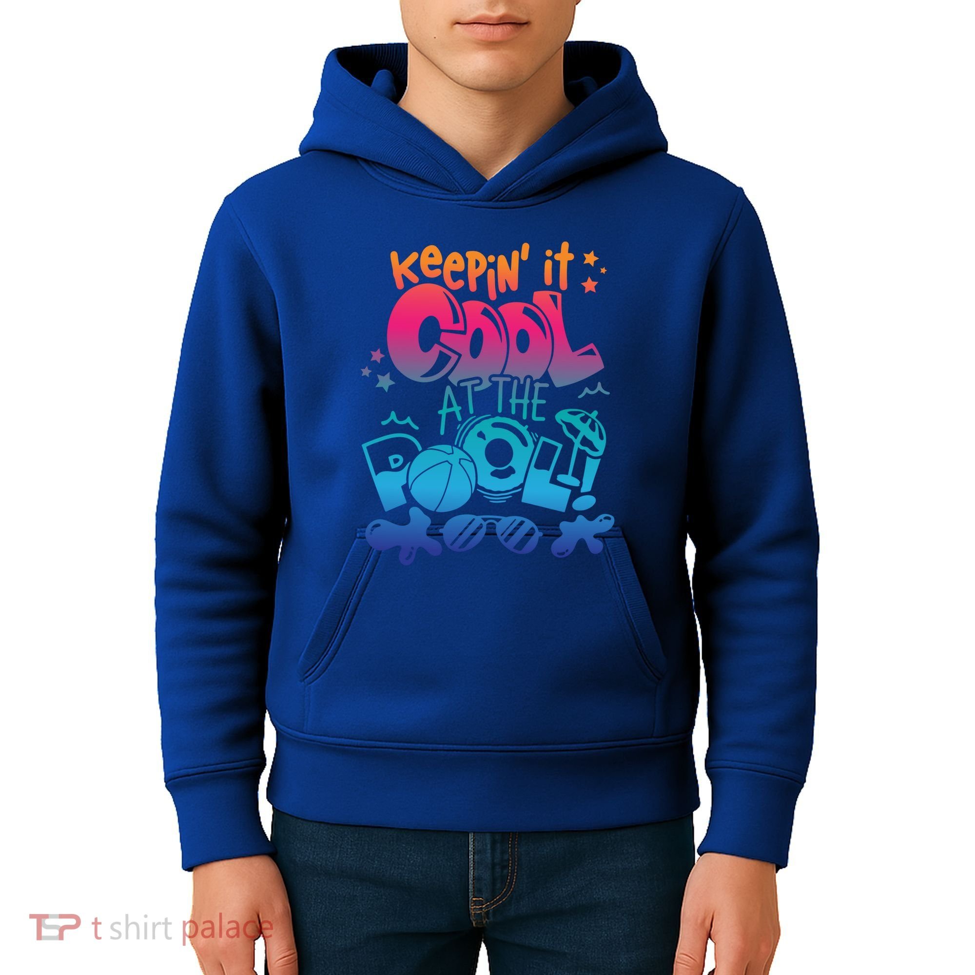 Keepin It Cool In The Pool Summer Vibes Matching Family Gift Kids Hoodie