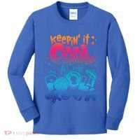 Keepin It Cool In The Pool Summer Vibes Matching Family Gift Kids Long Sleeve Shirt thumb 0