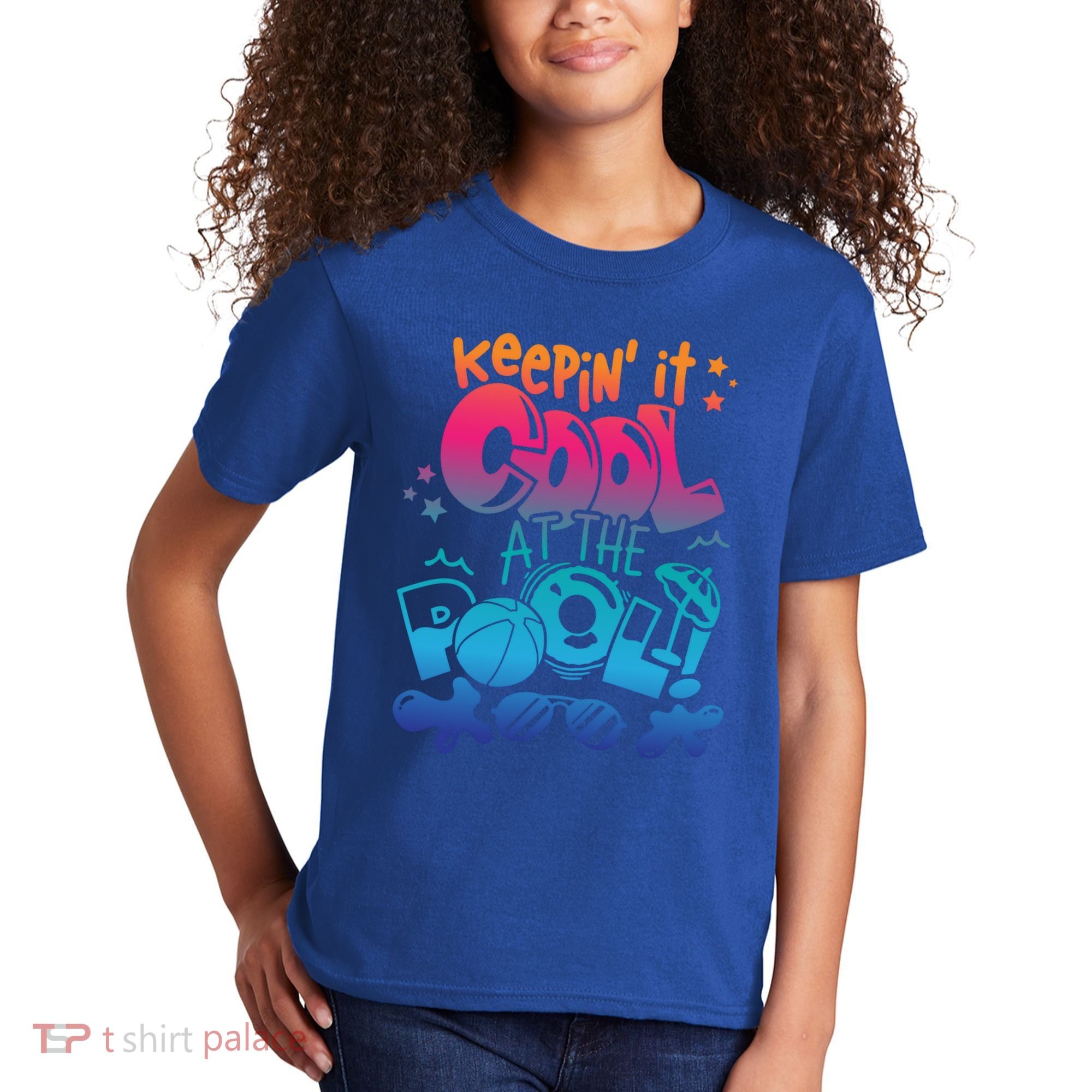 Keepin It Cool In The Pool Summer Vibes Matching Family Gift Kids T-Shirt