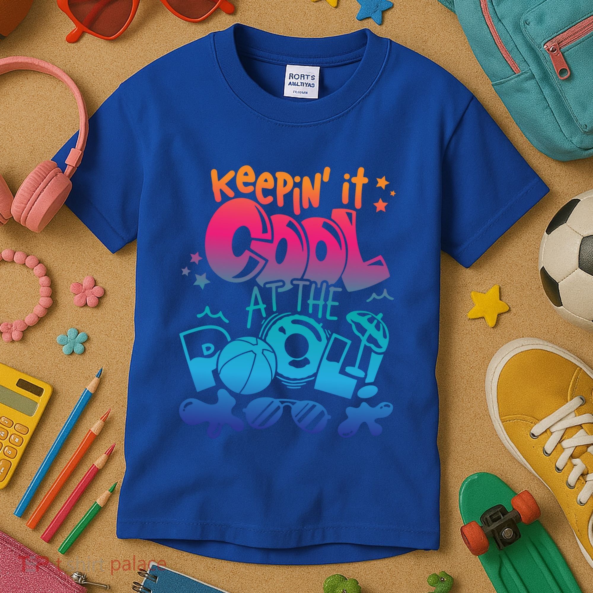 Keepin It Cool In The Pool Summer Vibes Matching Family Gift Kids T-Shirt