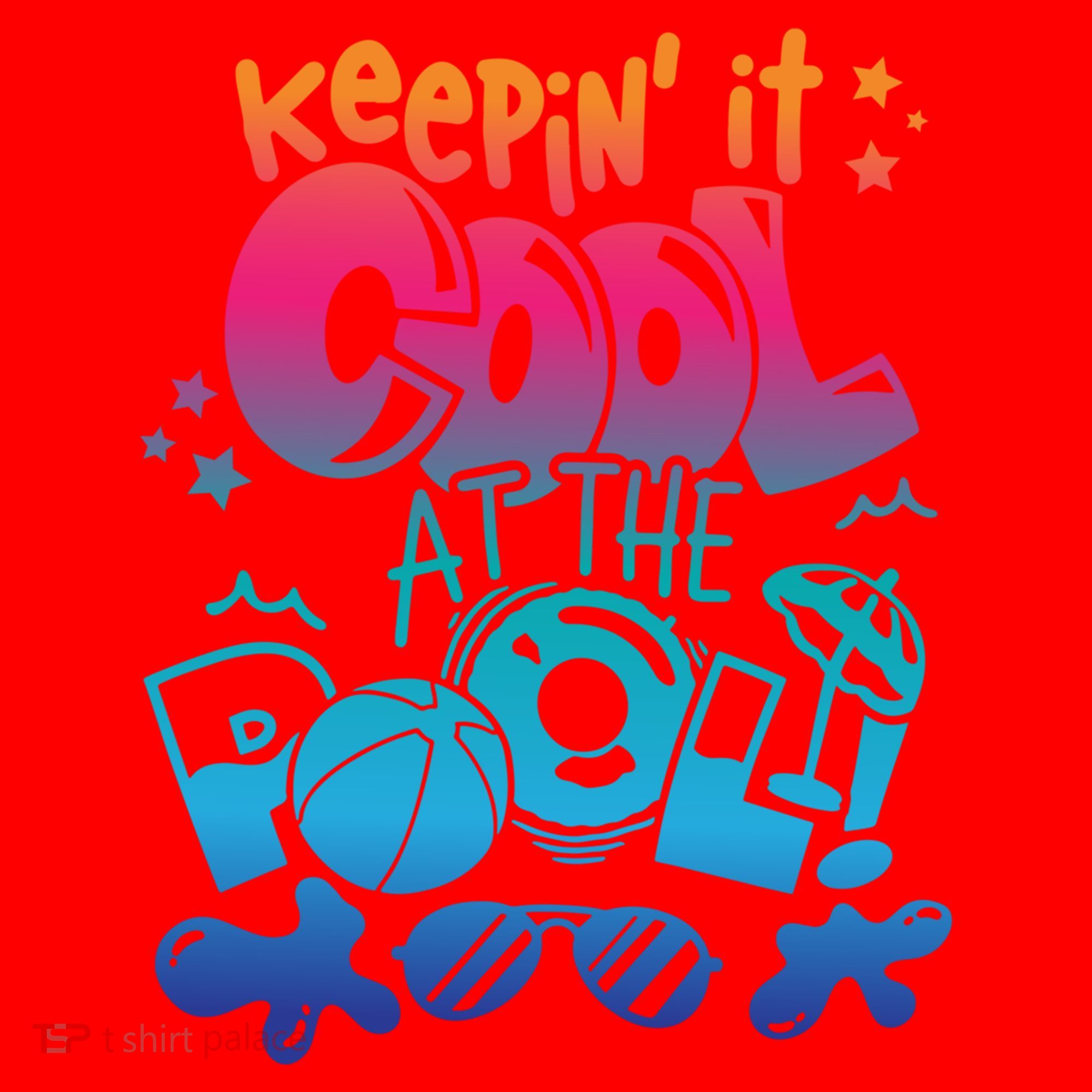 Keepin It Cool In The Pool Summer Vibes Matching Family Gift Santa Hat