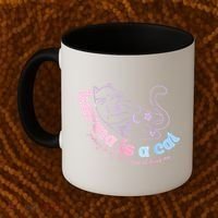 Karma Is Cat Purring In My Lap Cause It Loves Me Coffee Mug thumb 2