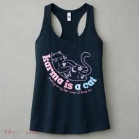 Karma Is Cat Purring In My Lap Cause It Loves Me Women's Tank Top thumb 3