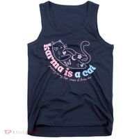 Karma Is Cat Purring In My Lap Cause It Loves Me Tank Top thumb 0