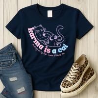 Karma Is Cat Purring In My Lap Cause It Loves Me Women's T-Shirt thumb 3