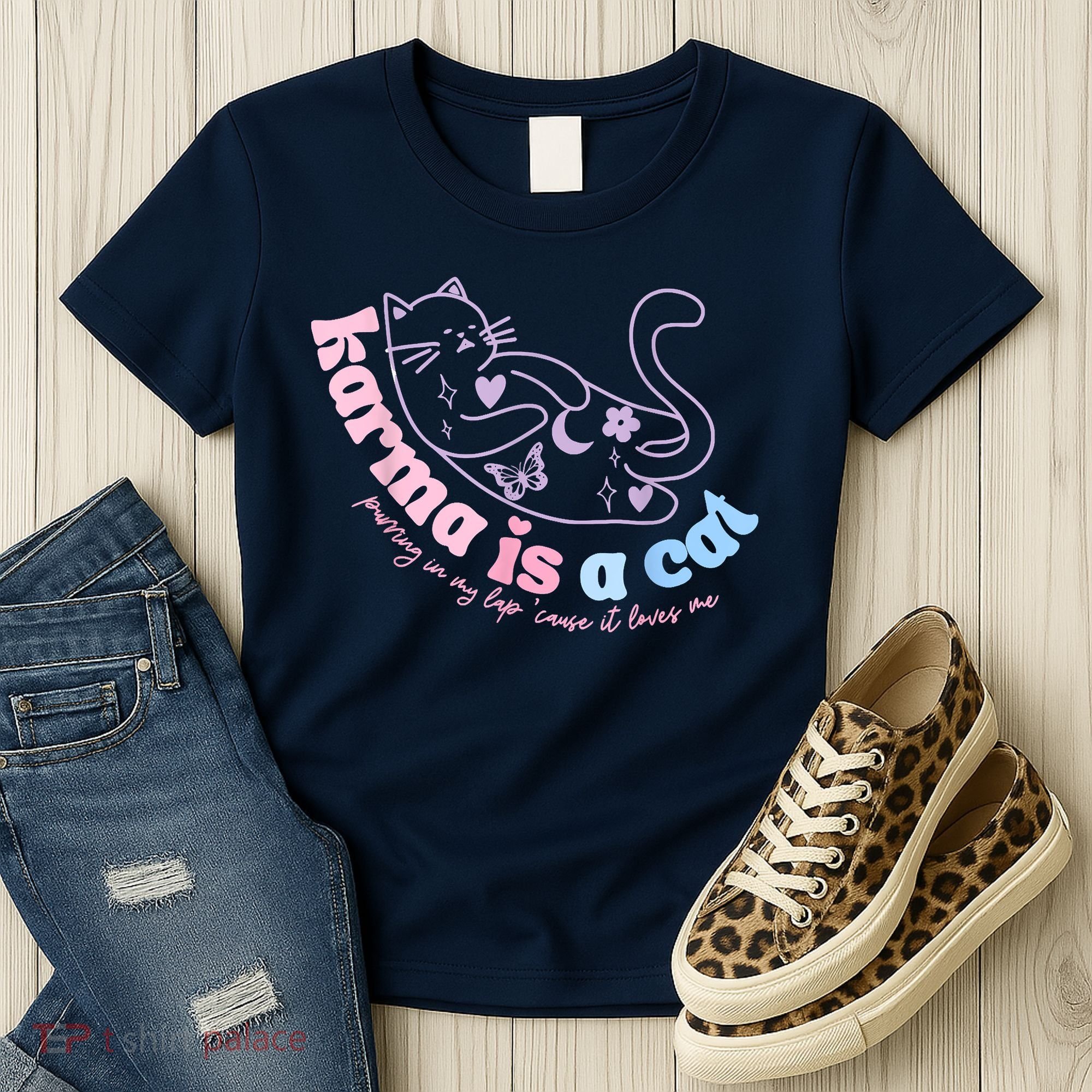 Karma Is Cat Purring In My Lap Cause It Loves Me Women's T-Shirt