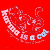 Karma Is Cat Purring In My Lap Cause It Loves Me Santa Hat thumb 1