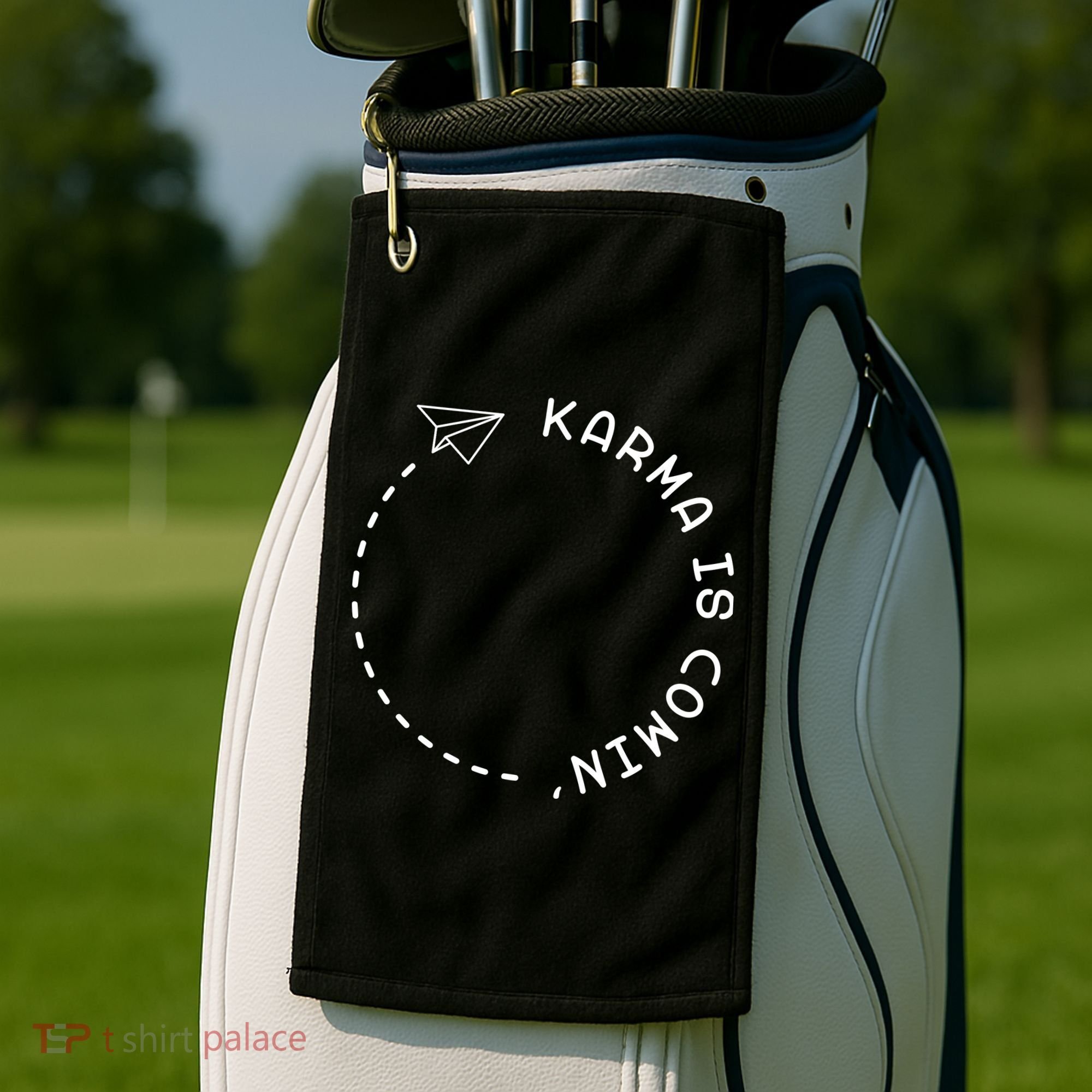Karma Is Comin' Golf Towel