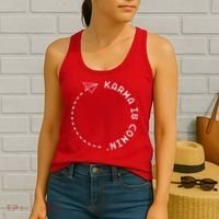 Karma Is Comin' Women's Tank Top thumb 2