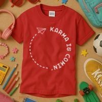 Karma Is Comin' Kids T-Shirt thumb 3