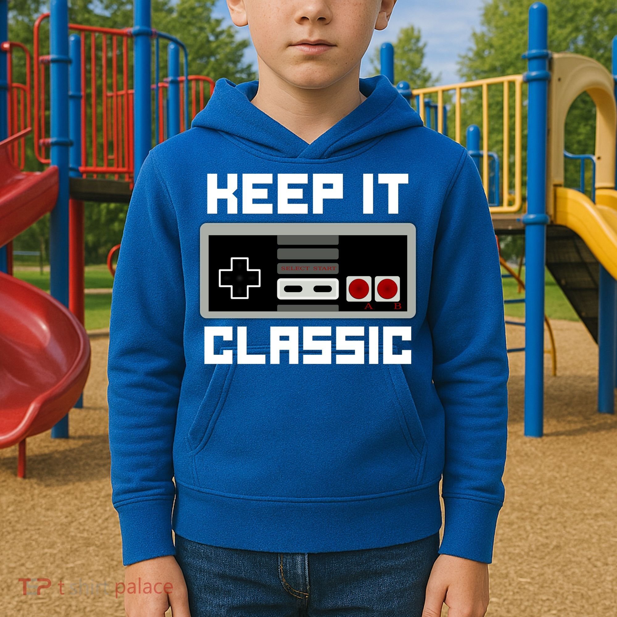 Keep It Classic Retro Gamer Kids Hoodie