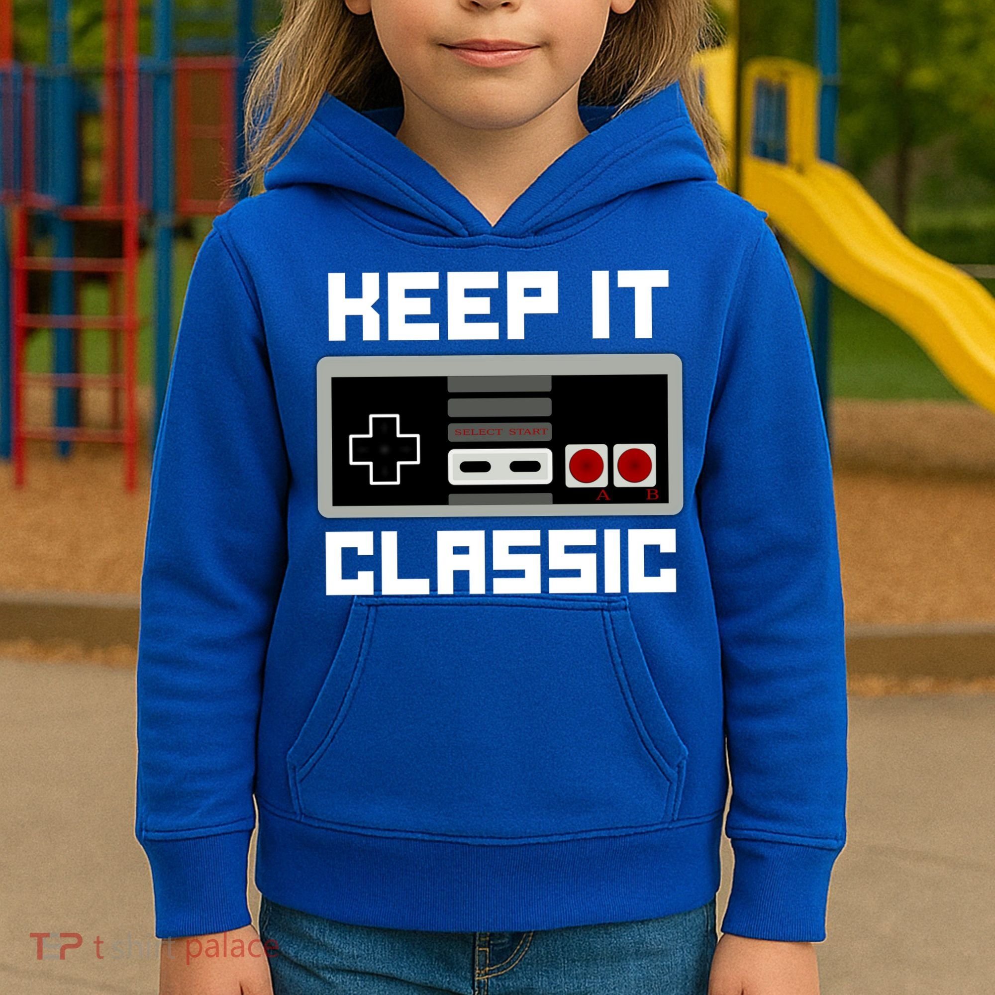 Keep It Classic Retro Gamer Kids Hoodie