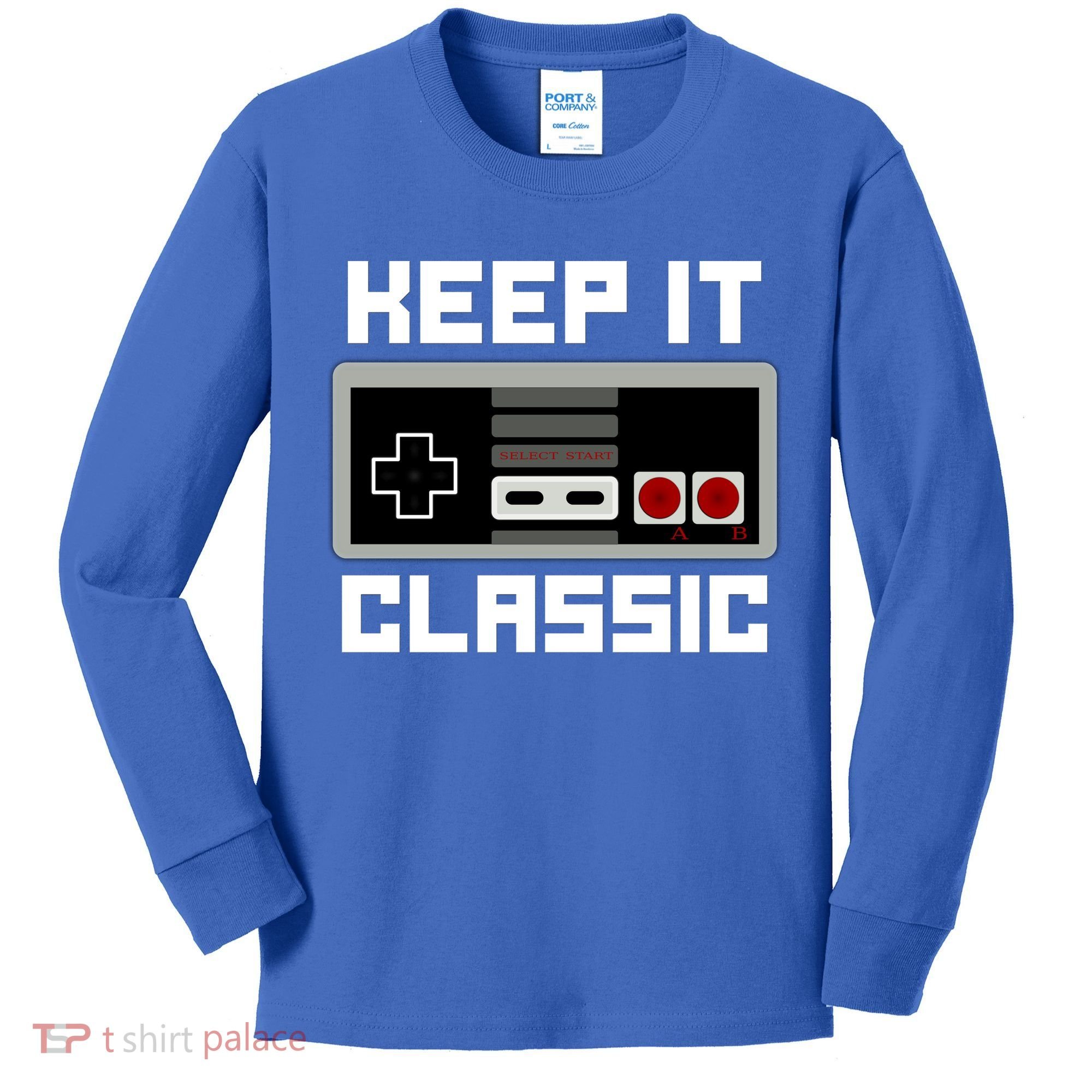 Keep It Classic Retro Gamer Kids Long Sleeve Shirt