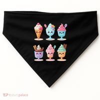 Kawaii Ice Cream Frozen Yogurt Lover Anime USA-Made Doggie Bandana thumb 0