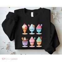 Kawaii Ice Cream Frozen Yogurt Lover Anime Sweatshirt thumb 2