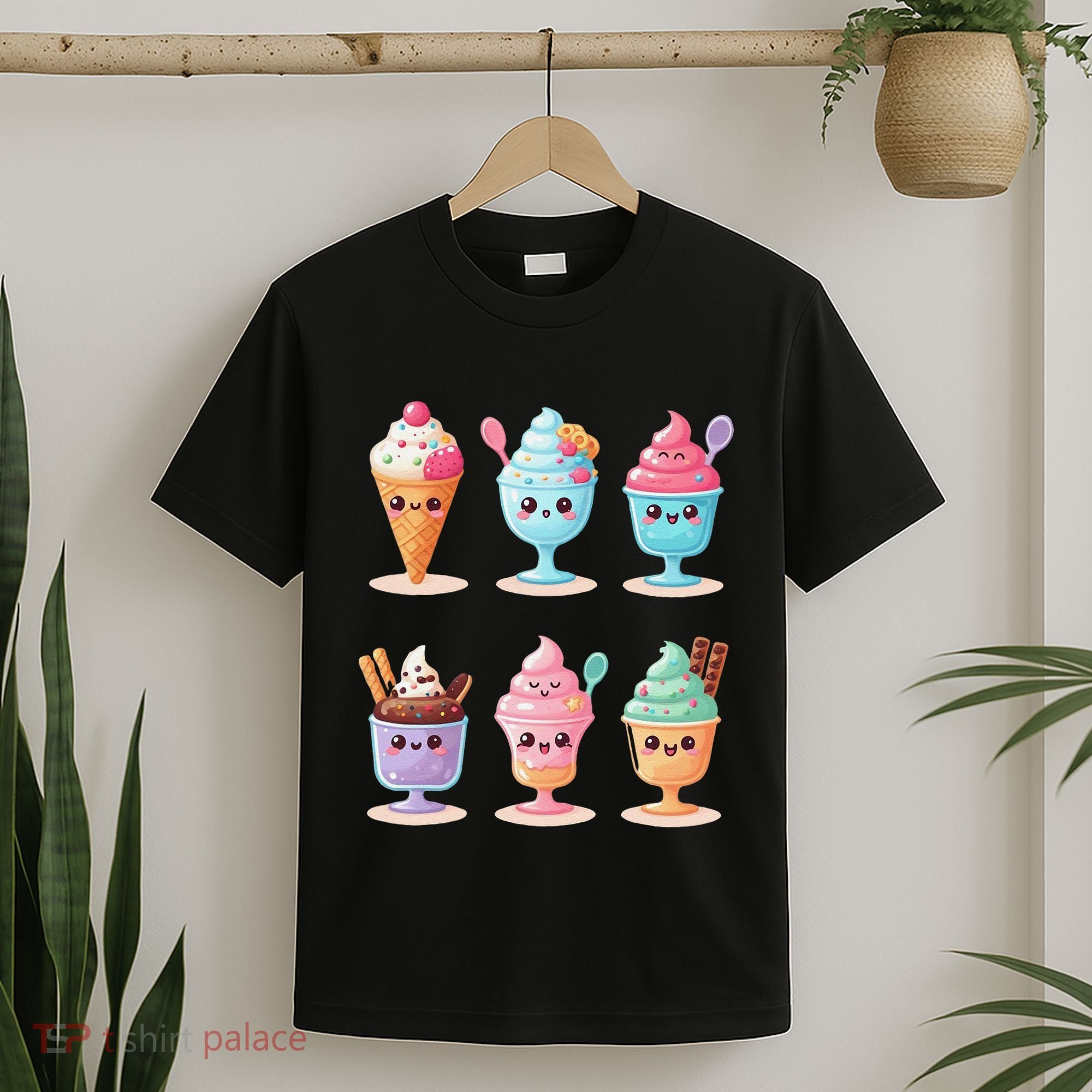 Kawaii Ice Cream Frozen Yogurt Lover Anime T-Shirt